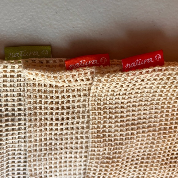 Natura ECOBAGS 3 bags Cotton Mesh Market Produce Reusable S,M,L Produce laundry - Picture 7 of 12